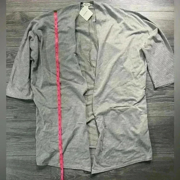 NWT Donni Longline Gray Open Cardigan with Pockets Size OS - Picture 5 of 7